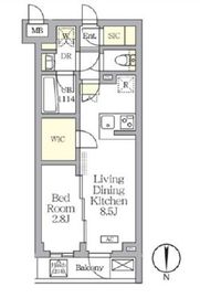 アジールコート都立大学 218 間取り図