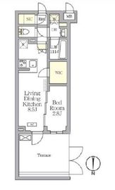 アジールコート都立大学 106 間取り図