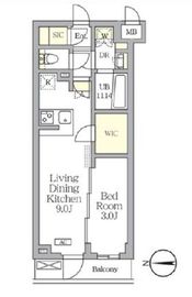 アジールコート都立大学 215 間取り図