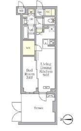 アジールコート都立大学 101 間取り図