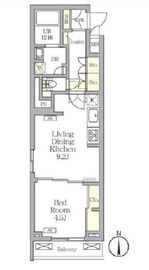 アジールコート都立大学 308 間取り図