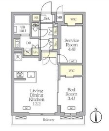アジールコート都立大学 304 間取り図