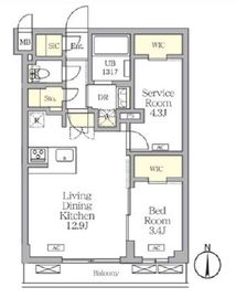 アジールコート都立大学 302 間取り図