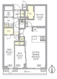アジールコート都立大学 402 間取り図