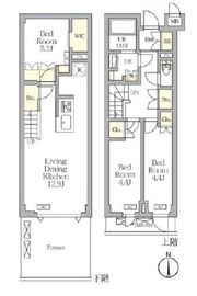 アジールコート都立大学 208 間取り図