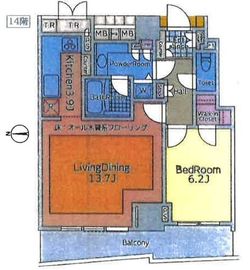 シティタワー四谷 14階 間取り図