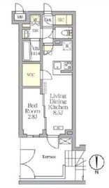アジールコート都立大学 105 間取り図