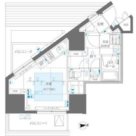 ZOOM信濃町 8階 間取り図