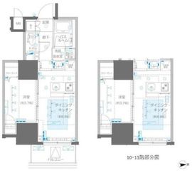 ZOOM信濃町 7階 間取り図