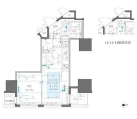 ZOOM信濃町 13階 間取り図