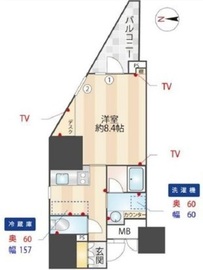 ZOOM信濃町 4階 間取り図