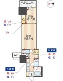 ZOOM信濃町 2階 間取り図