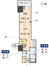 ZOOM信濃町 5階 間取り図
