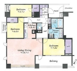 クリオレジダンス横濱ザ・マークス 11階 間取り図
