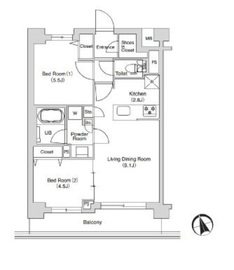 エミリブ鷺ノ宮 213 間取り図