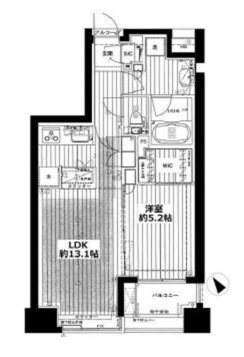藤和シティホームズ武蔵小山駅前 7階 間取り図