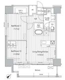 ヒューリック荏原 1205 間取り図