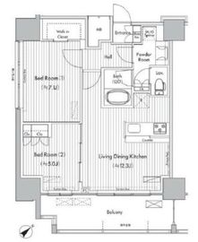 ヒューリック荏原 1205 間取り図