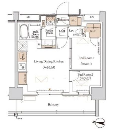 ブランシエスタ木場 405 間取り図