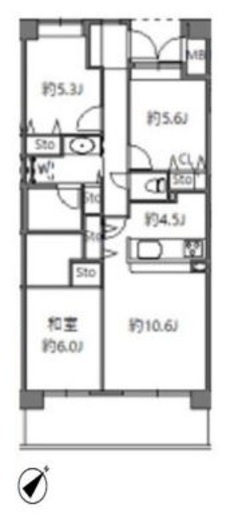 アソシエール溝の口 5階 間取り図