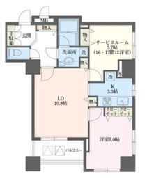 ドゥーエ横浜駅前 1303 間取り図