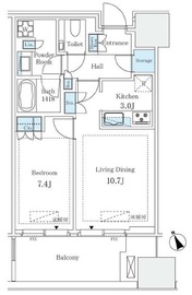 麻布台ヒルズレジデンスB 11階 間取り図