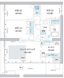 ガーデニエール砧ウエスト 826 間取り図