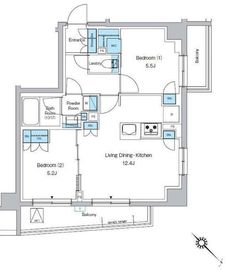 プレディアコート西葛西 412 間取り図
