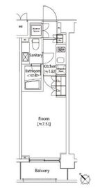 カスタリア雪谷 208 間取り図