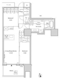 ザ・パークハビオ北千住 1102 間取り図