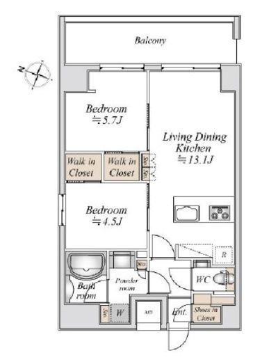 板橋本町ステーションレジデンス 10階 間取り図