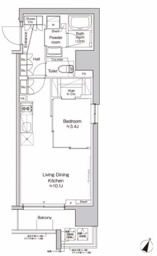 プラウドフラット大井町 803 間取り図