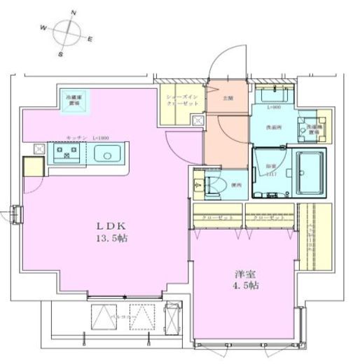 恵比寿レジデンス参番館 1002 間取り図
