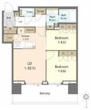 HARUMI FLAG SKYDUO SUN VILLAGE (晴海フラッグ スカイデュオ サンヴィレッジ) 21階 間取り図