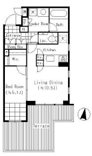 エル・セレーノ南麻布 101 間取り図