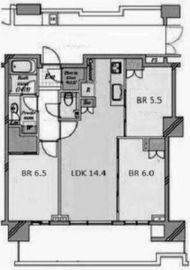HARUMI FLAG SKYDUO PARK VILLAGE (晴海フラッグ スカイデュオ パークヴィレッジ) 3415 間取り図