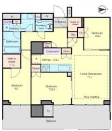 HARUMI FLAG SKYDUO PARK VILLAGE (晴海フラッグ スカイデュオ パークヴィレッジ) 40階 間取り図