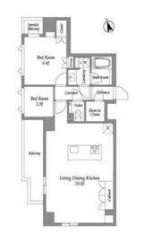 ENetial代官山 801 間取り図