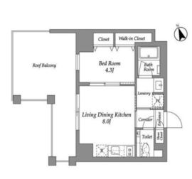 ENetial代官山 502 間取り図