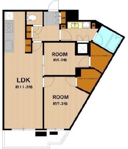 勝どきザ・タワー 22階 間取り図