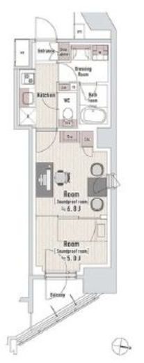 TRACK渋谷本町 1103 間取り図
