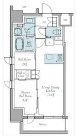 クレストコート東中野 301 間取り図