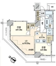 マークフロントタワー曳舟 5階 間取り図