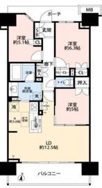 ドレッセ二子新地 8階 間取り図