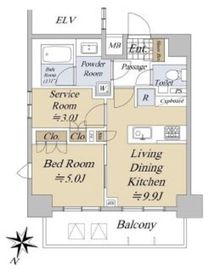 オープンレジデンシア本郷壱岐坂 4階 間取り図