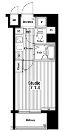 ガラ・ステーション岩本町North 3階 間取り図