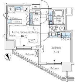 グランスイート麻布六本木 3階 間取り図