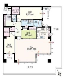 パークコート二子玉川壱番館 1階 間取り図