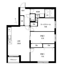 COEUR BLANC西荻窪 401 間取り図