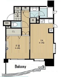 アビテ四谷三丁目 6階 間取り図